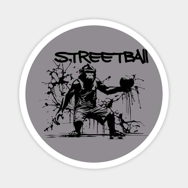 Streetball Monkey Magnet by lkn